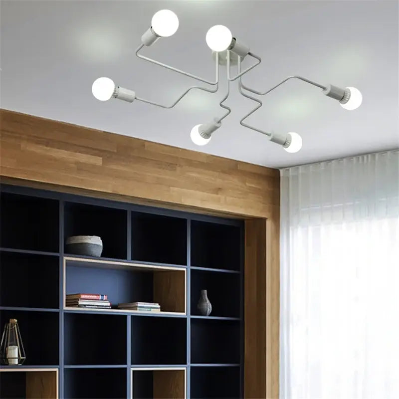 DecorBites™ Retro Industrial Wrought Iron Ceiling Light