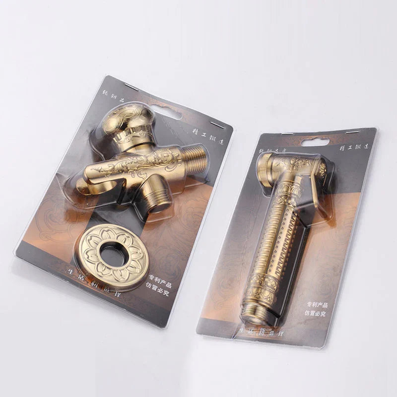 DecorBites™ Brass Wall Mounted Bidet Faucet Handheld Hygienic Shower Spray Head