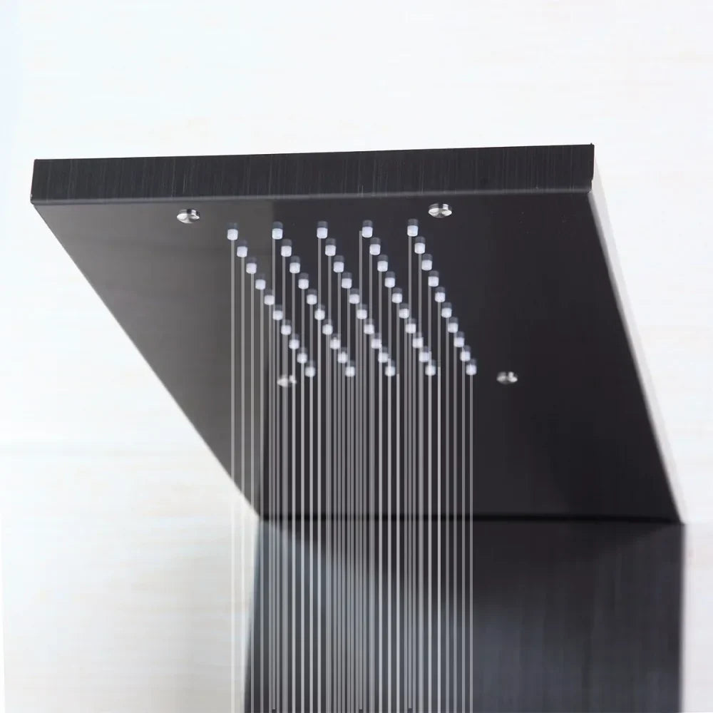 DecorBites™ Dark Nickel Shower Panel with Hand shower, Tub Spout, and Massage System