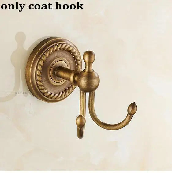 مجموعة إكسسوارات الحمام النحاسية DecorBites™: رف مناشف، بار، حامل أكواب، حامل ورق، خطاف ملابس