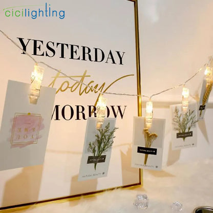DecorBites™ LED Garland Photo Clip String Lights for Party Wedding Decor