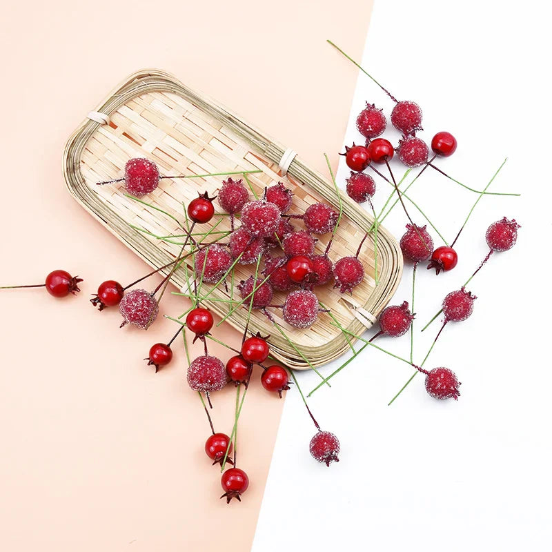 DecorBites™ Foam Cherry Artificial Fruits - Set of 10 Pieces for DIY, Decor, and Gifts