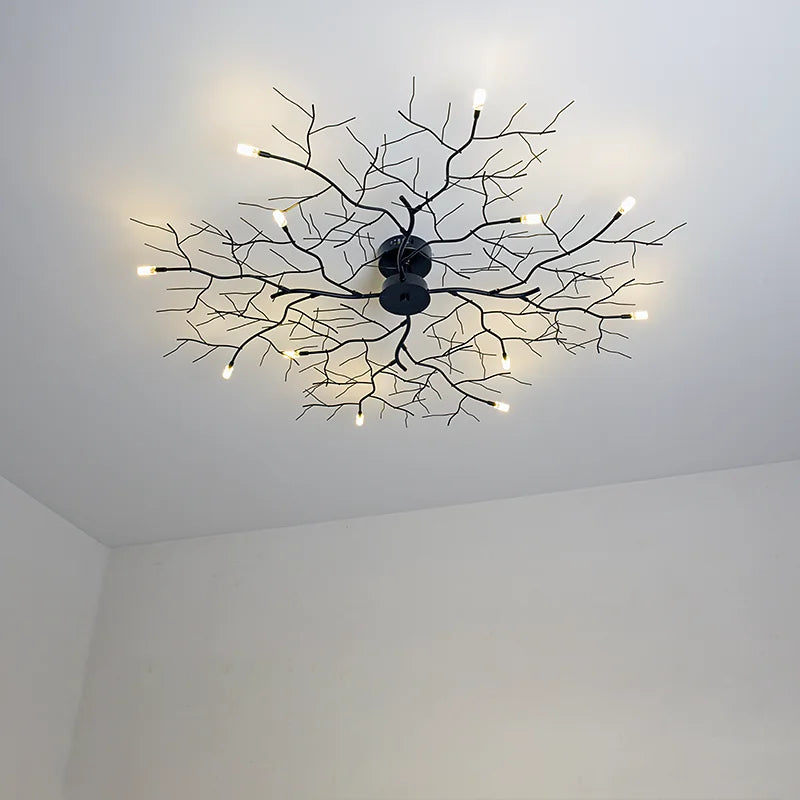 Lámpara de techo de hierro con rama LED Decorbites™ para la decoración del dormitorio y la sala de estar