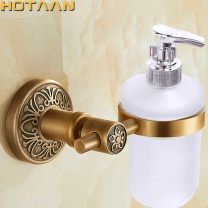 DecorBites™ Brass Soap Dispenser Holder for Elegant Bathroom Accessory