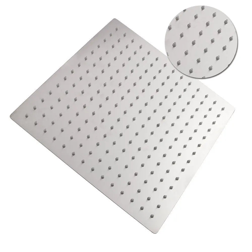 رأس دش مطري رفيع للغاية من DecorBites™ مقاس 16 بوصة من الفولاذ المقاوم للصدأ، كروم - تدفق كبير