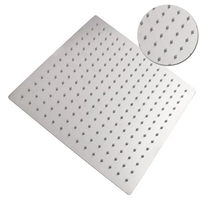 رأس دش مطري رفيع للغاية من DecorBites™ مقاس 16 بوصة من الفولاذ المقاوم للصدأ، كروم - تدفق كبير