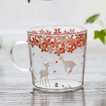 DecorBites™ Glass Coffee Mug 320ml Cute Squirrel Tea Cup Heat Resistant Beer Mug