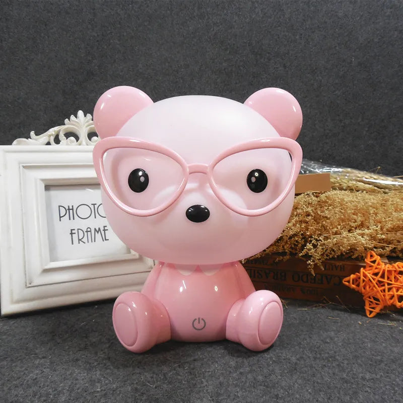 ديكوربايتس™ مصباح مكتبي USB ليلي على شكل أرنب للأطفال، موفر للطاقة، LED، حماية للعين، هدية