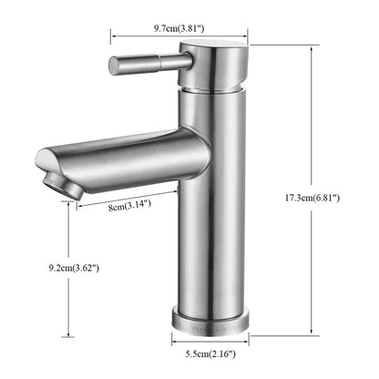 DecorBites™ Brushed Gold Solid Brass Bathroom Faucet Single Handle Deck Mounted Tap