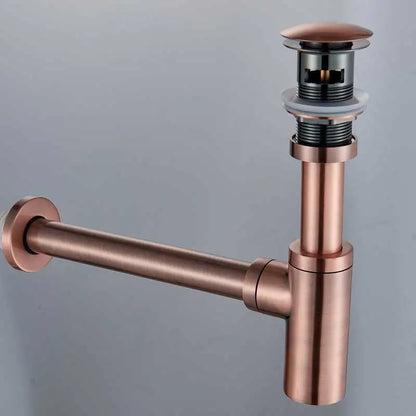 DecorBites™ Bronze Round Siphon Bottle Trap Black P-TRAP for Bathroom Vanity Basin