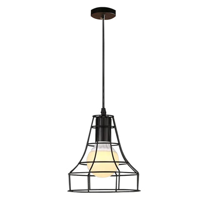DecorBites™ Black Metal Chandelier with E27 Edison Bulb Socket for Kitchen, Restaurant, Cafe