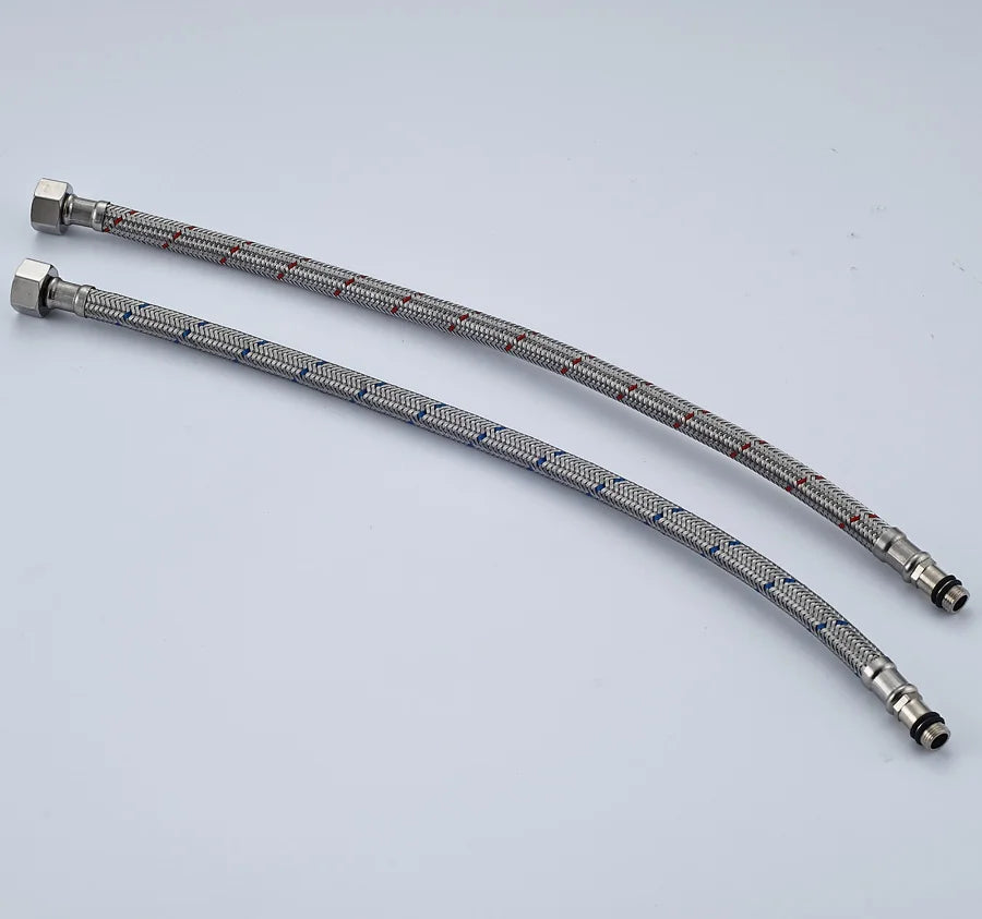 خرطوم سباكة صنبور ديكوربايتس™ من الفولاذ المقاوم للصدأ بطول 40 سم للمياه الساخنة والباردة