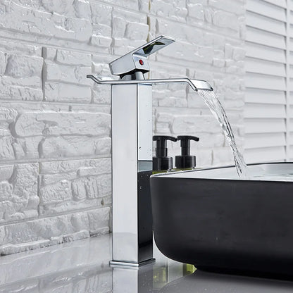 DecorBites™ Gold Basin Faucet Single Level Mixer Tap Hot Cold Water Bathroom Sink Tap