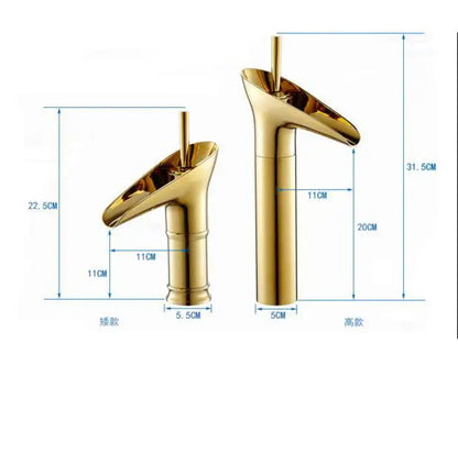 DecorBites™ Crystal Wine Glass Basin Faucet in 5 Elegant Finishes