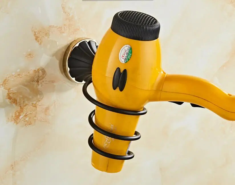 Gold Black Bathroom Accessory Set With Towel Bar
