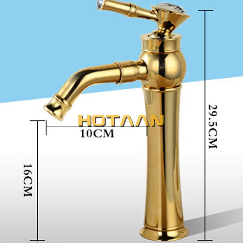 Decorbites™ Grifo de Oro para Baño | Grifo Moderno para Lavabo con Diseño de Arco Alto