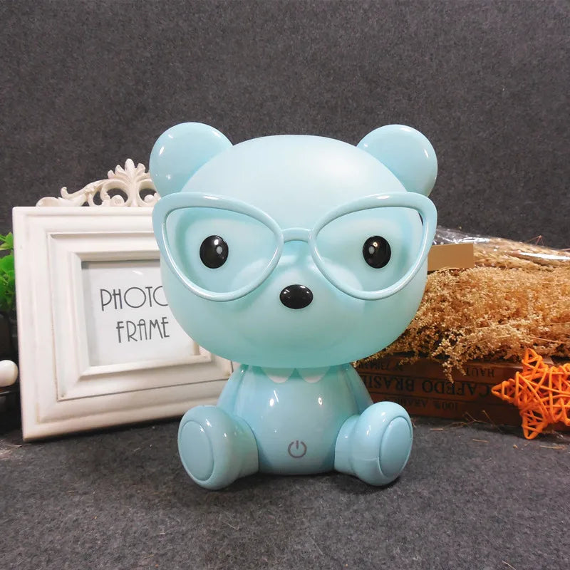 ديكوربايتس™ مصباح مكتبي USB ليلي على شكل أرنب للأطفال، موفر للطاقة، LED، حماية للعين، هدية