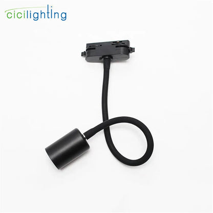 DecorBites™ Gooseneck Ceiling Light: E27 Hose Industrial Track LED Spot Lamp, Adjustable, Black White
