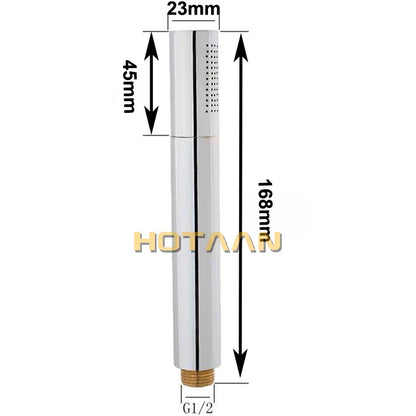 DecorBites™ Brass Handheld Shower Head Chrome Finish Water Saving Hand Shower Sprayer