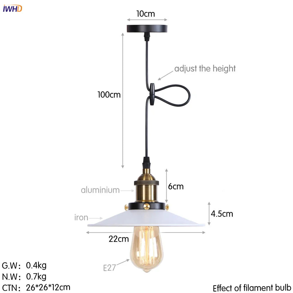 Lámparas colgantes LED Edison retro doradas DecorBites™ para comedor, sala de estar y decoración industrial
