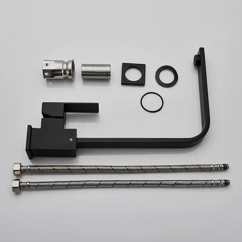 DecorBites™ Kitchen Faucet: Brushed Gold/Nickle/Black Hot Cold Mixer Crane Water Tap