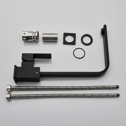 DecorBites™ Kitchen Faucet: Brushed Gold/Nickle/Black Hot Cold Mixer Crane Water Tap