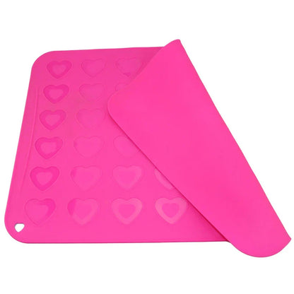 DecorBites™ Silicone Heart-Shaped Macaron Baking Mat 42-Cavity Cookie Mold