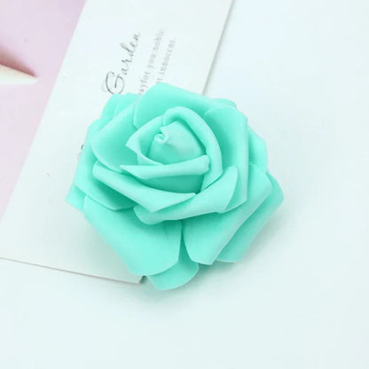 DecorBites™ Foam Roses Flower Wall Home Wedding Decoration Bridal Brooch Handmade Artificial Flowers