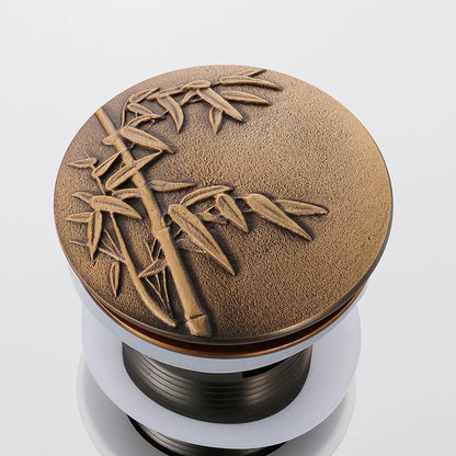 DecorBites™ Brass Bathroom Sink Pop Up Drain for Lavatory Basin - HJ-0618F