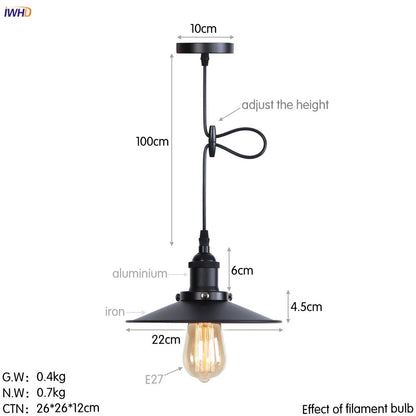 Lámparas colgantes LED Edison retro doradas DecorBites™ para comedor, sala de estar y decoración industrial