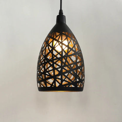 DecorBites™ LED Iron Cage Pendant Light - Modern Metal Fixture for Living Room and Restaurant