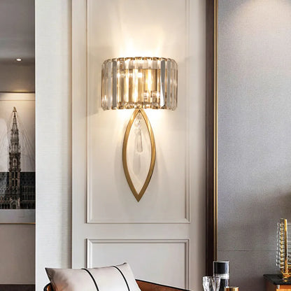 DecorBites™ Crystal LED Black Wall Lamp for Bedroom, Living Room, and Aisle