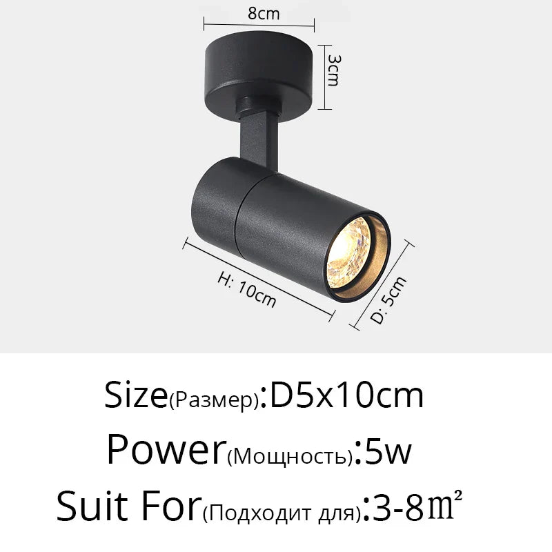 DecorBites™ LED Adjustable Angle Spotlight Ceiling Lights for Background Wall and Aisle