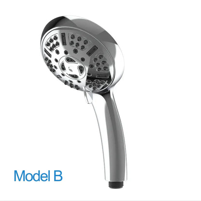 DecorBites™ 9-Function Big Panel Handheld Shower Head - High Pressure Water Saving Massage