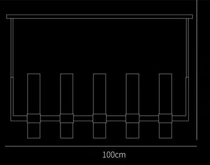 DecorBites™ Glass Chandelier Pendant Lamp with E14 LED, Chrome Finish, Retro Design