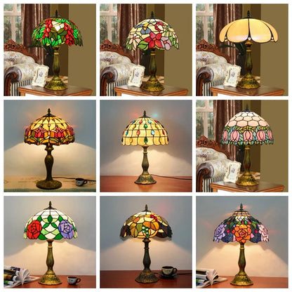 Decorbites™ Libelle Tiffany Bleiglas Tischlampe Vintage Schreibtisch Restaurant Schlafzimmer Beleuchtung