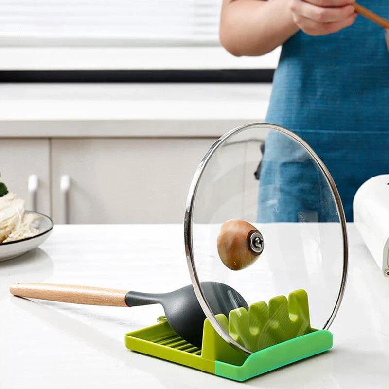 Soporte para utensilios de cocina Decorbites™ Organizador de tapas de olla Soporte para espátula Reposacucharas