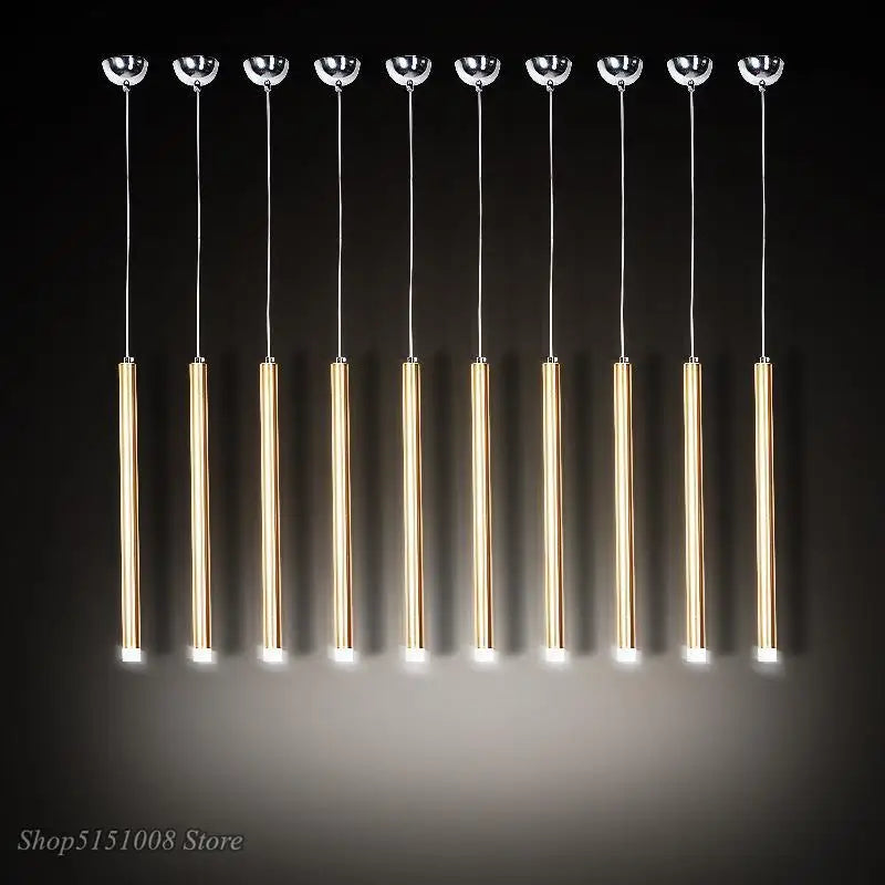 ديكوربايتس™ مصباح معلق من أنبوب الألومنيوم لغرفة الطعام والمطبخ وديكور المنزل