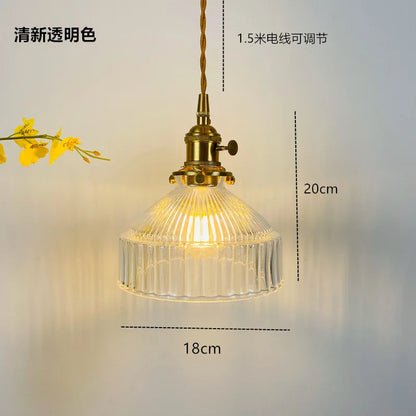 Lámpara colgante de cristal DecorBites™ con interruptor: Lámparas colgantes modernas de cobre estilo nórdico.