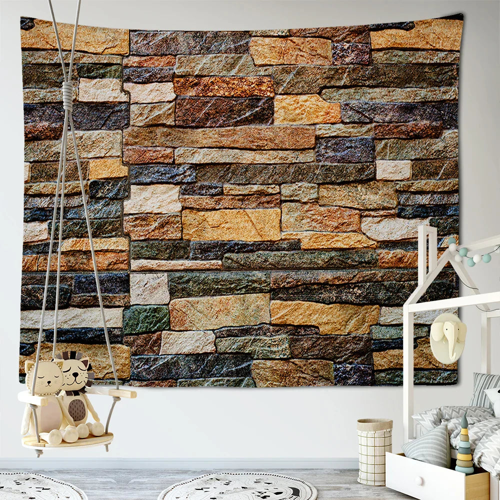 Decobites Wood Plank Texture Pattern Tapestry | Big Art Wall Hanging for Home Decor