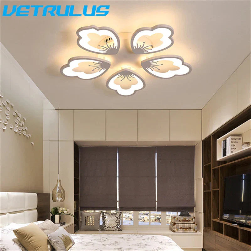 Acrylic Lotus LED Chandelier