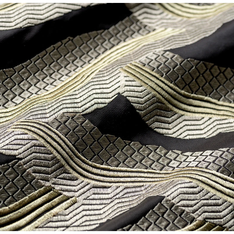 DecorBites™ Chinoiserie Golden Embroidered Luxury Cushion Cover - Highly Unique, Patio to Hotel Quality