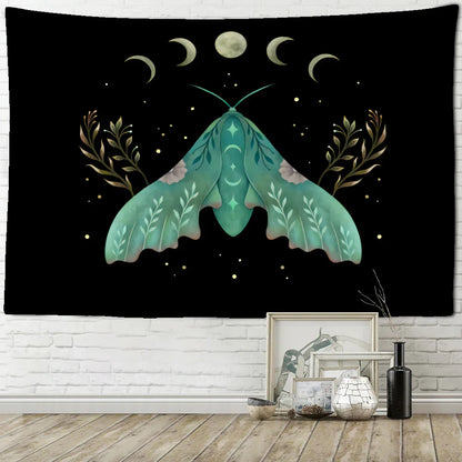 Decobites Psychedelic Butterfly Tapestry Wall Mount Moon Hippie Decor