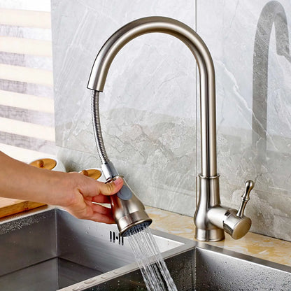 DecorBites™ Kitchen Faucet: Oil Rubbed Bronze Finish, 360° Rotating Hot Cold Mixer Tap