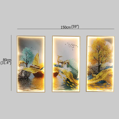 DecorBites™ Landscape Painting LED Wall Sconces Suite