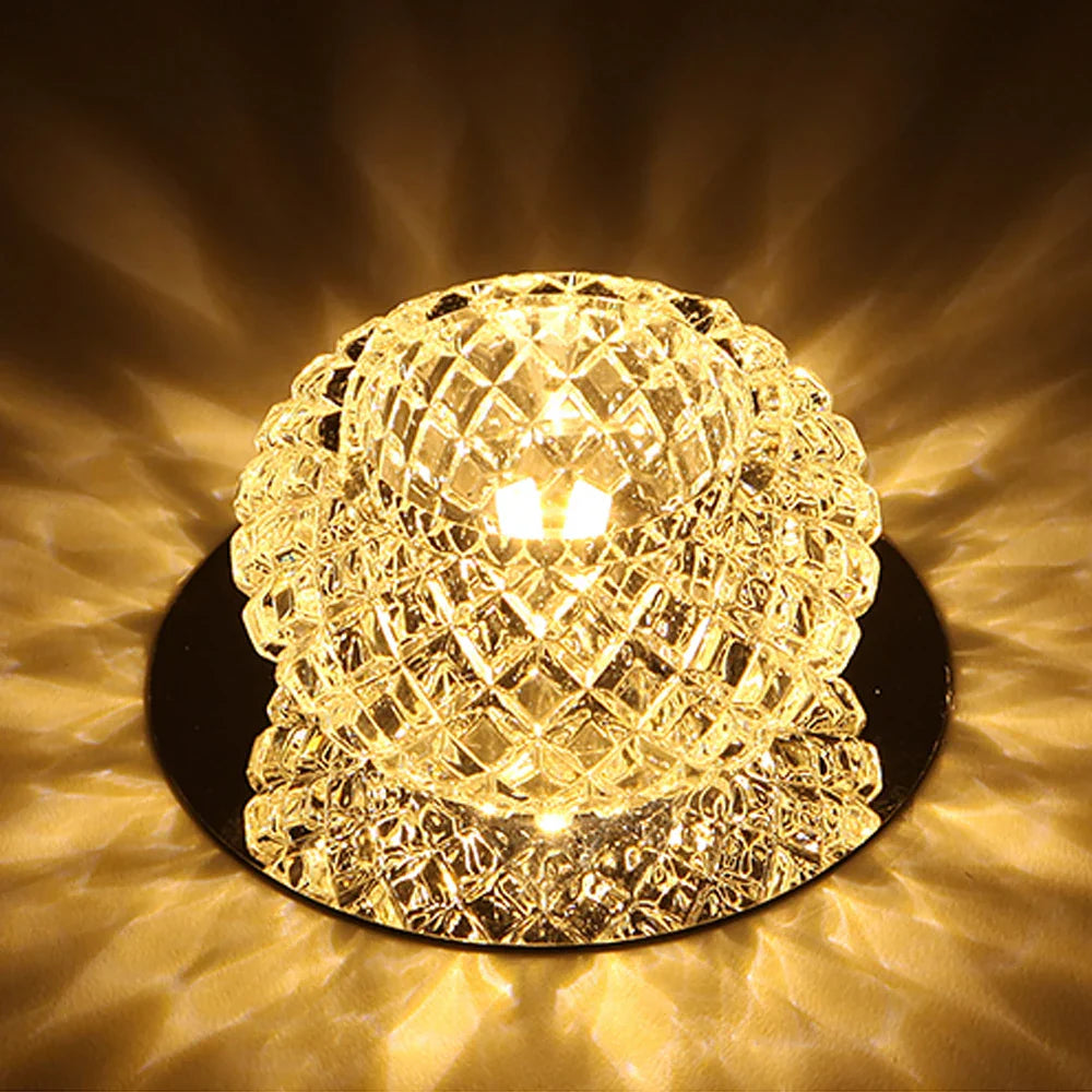 DecorBites™ Crystal LED Ceiling Chandelier for Aisle, Balcony, Porch, and Corridor Lighting
