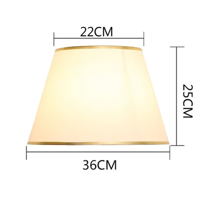 DecorBites™ Golden Edge Large Cloth Lampshade Cover for Bedroom Bedside Floor Lamp