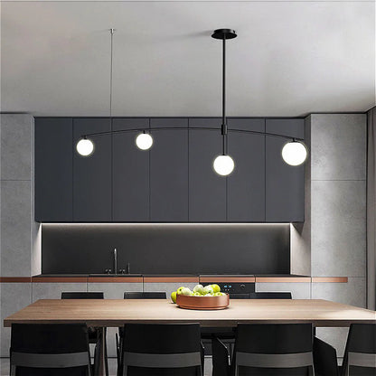 DecorBites™ Bubble Iron Chandelier: Minimalist Nordic Kitchen Restaurant Island Light
