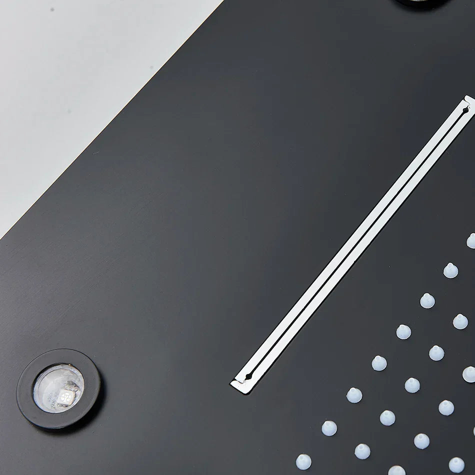 DecorBites™ LED Luxury Ceiling Embedded Shower Head Rainfall Colorful Bathroom Showers 304SUS