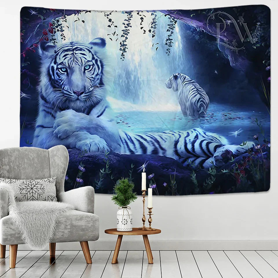 Decobites Tiger Pattern Luxury Wall Tapestry for Modern Home Decor